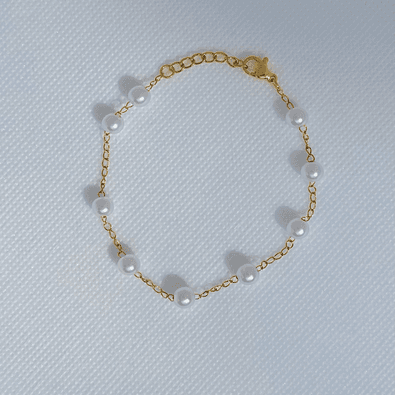 Bracelet chaine perlée